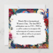 Internationale Vrouwendag Geschiedenis Kaart (Achterkant)