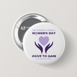 Internationale Vrouwendag Give To Gain 2026 Ronde Button 5,7 Cm