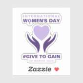 Internationale Vrouwendag Give To Gain 2026 Sticker (Vel)