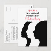 Internationale Vrouwendag is 8 maart Briefkaart (Voorkant / Achterkant)