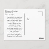 Internationale Vrouwendag is 8 maart Briefkaart (Achterkant)