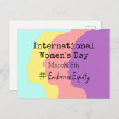 Internationale Vrouwendag is 8 maart Briefkaart (Voorkant / Achterkant)