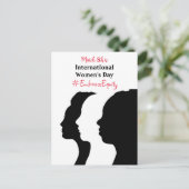 Internationale Vrouwendag is 8 maart Briefkaart (Staand voorkant)