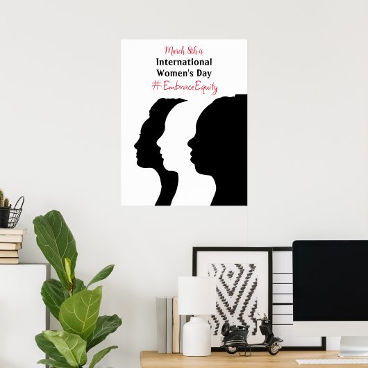 Internationale Vrouwendag is 8 maart Poster (Thuiskantoor)