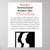 Internationale Vrouwendag is 8 maart Poster (Voorkant)