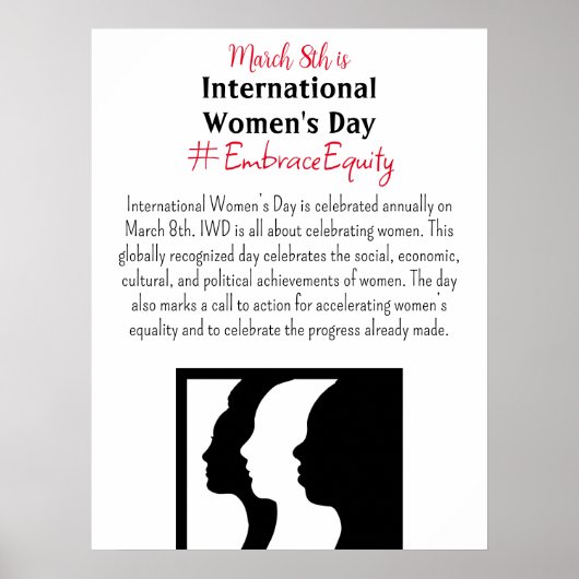 Internationale Vrouwendag is 8 maart Poster (Voorkant)