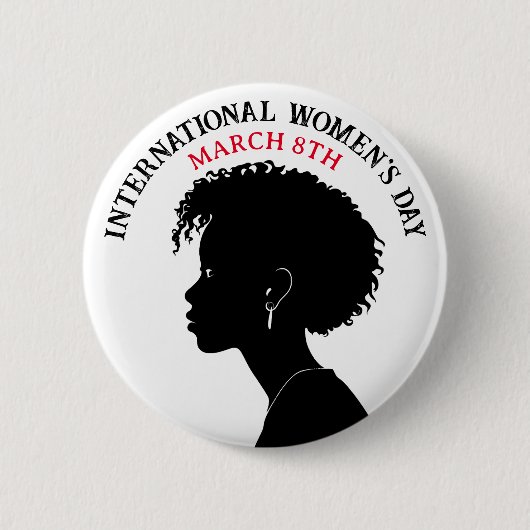 Internationale Vrouwendag is 8 maart Ronde Button 5,7 Cm (Voorkant)