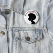 Internationale Vrouwendag is 8 maart Ronde Button 5,7 Cm (In situ)