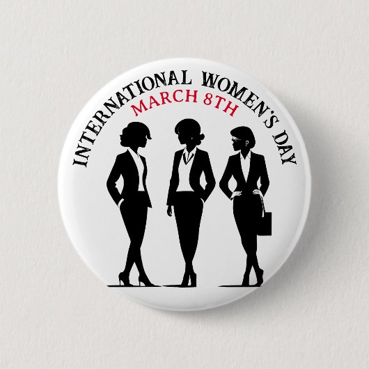 Internationale Vrouwendag is 8 maart Ronde Button 5,7 Cm (Voorkant)