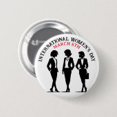 Internationale Vrouwendag is 8 maart Ronde Button 5,7 Cm (Voorkant /achterkant)
