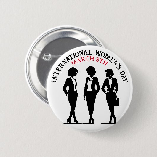 Internationale Vrouwendag is 8 maart Ronde Button 5,7 Cm (Voorkant /achterkant)
