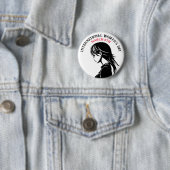 Internationale Vrouwendag is 8 maart Ronde Button 5,7 Cm (In situ)