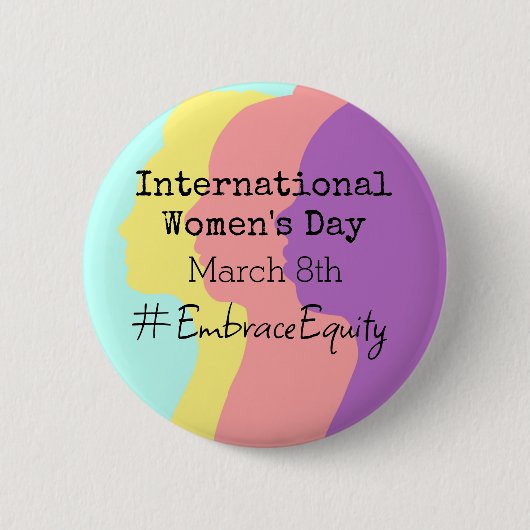 Internationale Vrouwendag is 8 maart Ronde Button 5,7 Cm (Voorkant)