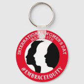 Internationale Vrouwendag is 8 maart Sleutelhanger (Voorkant)