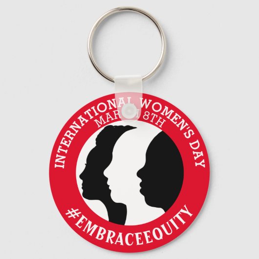 Internationale Vrouwendag is 8 maart Sleutelhanger (Voorkant)