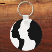 Internationale Vrouwendag is 8 maart Sleutelhanger (Achterkant)