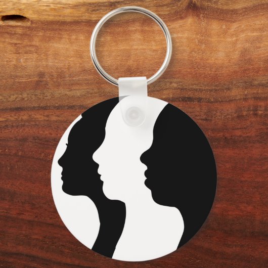 Internationale Vrouwendag is 8 maart Sleutelhanger (Achterkant)