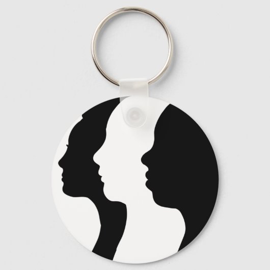 Internationale Vrouwendag is 8 maart Sleutelhanger (Achterkant)