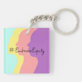 Internationale Vrouwendag is 8 maart Sleutelhanger (Achterkant)