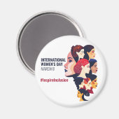 Internationale Vrouwendag | IWD 8 maart Magneet (Voorkant / Achterkant)