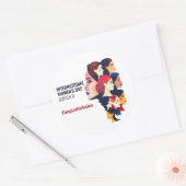 Internationale Vrouwendag | IWD 8 maart Ronde Sticker (Envelop)