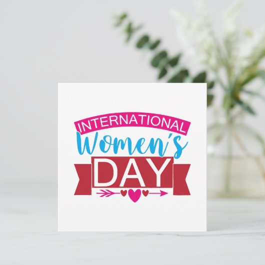 Internationale Vrouwendag Kaart (Staand voorkant)