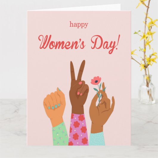 Internationale Vrouwendag Kaart (Gele Bloem)