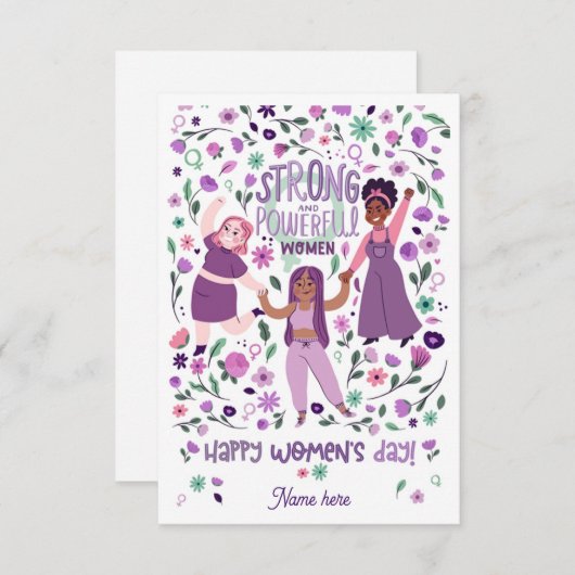 Internationale Vrouwendag Kaart 8 maart (Voorkant / Achterkant)