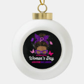 Internationale Vrouwendag Keramische Bal Ornament (Voorkant)