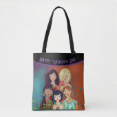 Internationale Vrouwendag kleurrijk Tote Bag (Voorkant)