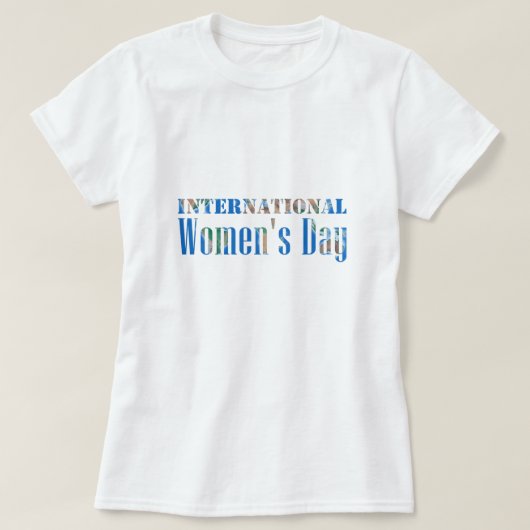 Internationale Vrouwendag Kleurrijke Wereld Geogra T-shirt (Design voorkant)