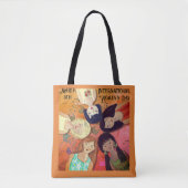 Internationale Vrouwendag Kunst Sinaasappel Roze T Tote Bag (Voorkant)