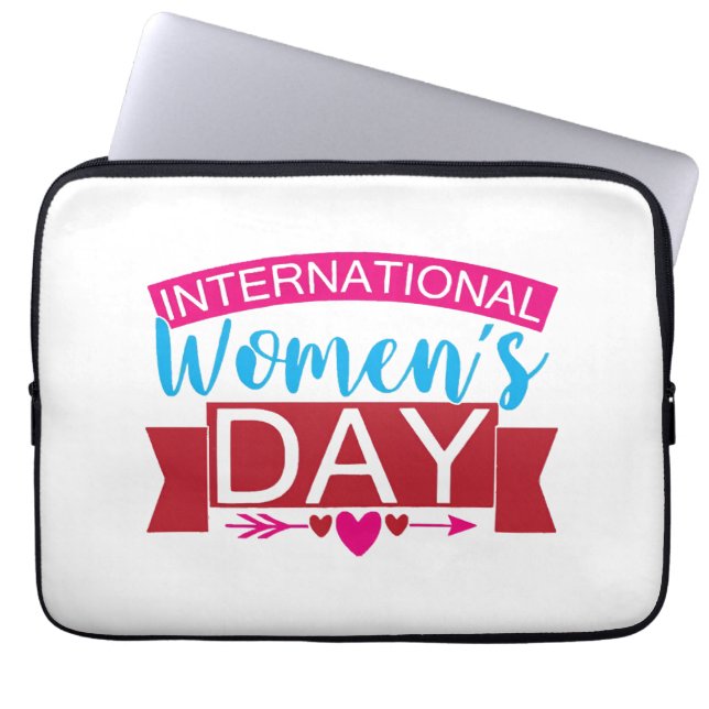 Internationale Vrouwendag Laptop Sleeve (Voorkant)