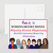 Internationale Vrouwendag: maart Briefkaart (Voorkant / Achterkant)