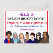 Internationale Vrouwendag: maart Briefkaart (Voorkant)