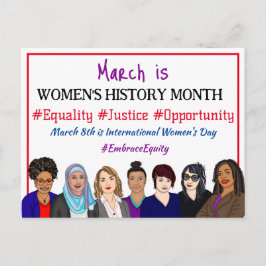 Internationale Vrouwendag: maart Briefkaart