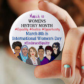 Internationale Vrouwendag: maart Ronde Button 5,7 Cm