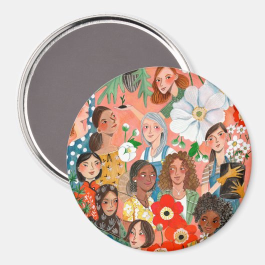 Internationale Vrouwendag Magneet (Voorkant / Achterkant)