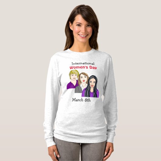 Internationale Vrouwendag - Marcy 8th T-shirt (Voorkant volledig)