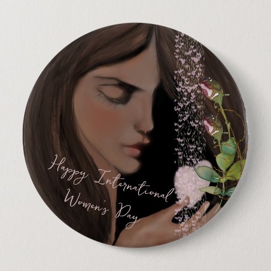 Internationale Vrouwendag met Hart Button (Voorkant)