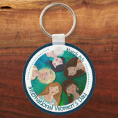 Internationale Vrouwendag met verschillende karakt Sleutelhanger (Voorkant)