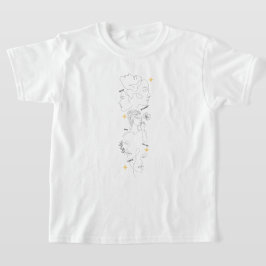 Internationale Vrouwendag Minimalistische Lijnkuns T-shirt