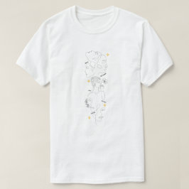 Internationale Vrouwendag Minimalistische Lijnkuns T-shirt