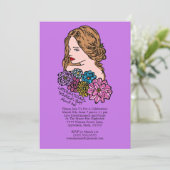 Internationale Vrouwendag mooie Lady Party Kaart (Staand voorkant)