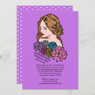 Internationale Vrouwendag mooie Lady Party Kaart