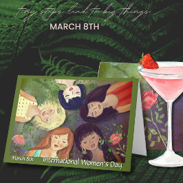 Internationale Vrouwendag multi-etnisch portret Feestdagen Kaart