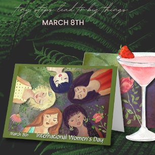 Internationale Vrouwendag multi-etnisch portret Feestdagen Kaart