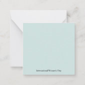 Internationale vrouwendag notitiekaartje (Achterkant)