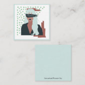 Internationale vrouwendag notitiekaartje (Voorkant / Achterkant)