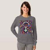 Internationale Vrouwendag Ontwerp Basic Lange Mouw T-shirt (Voorkant volledig)